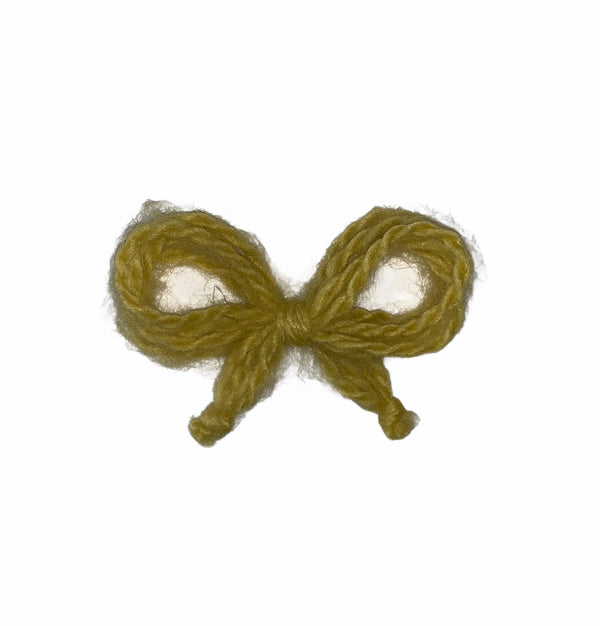 Mustard Yellow Fuzz Bow(s)