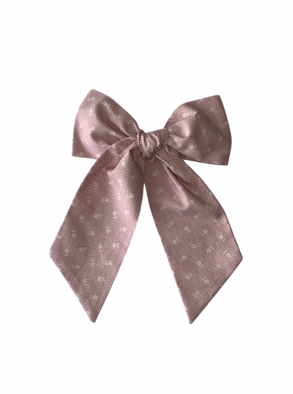 Pink Dainty Floral Bow