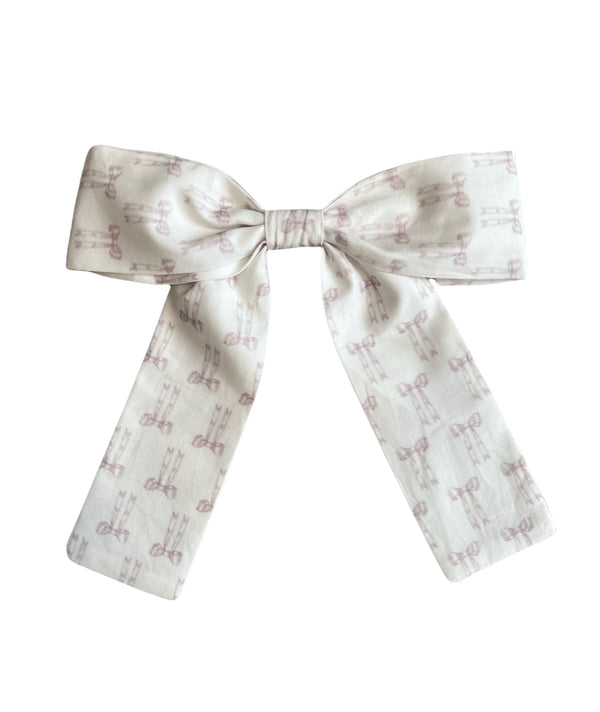 Pink Wide Logo Bow