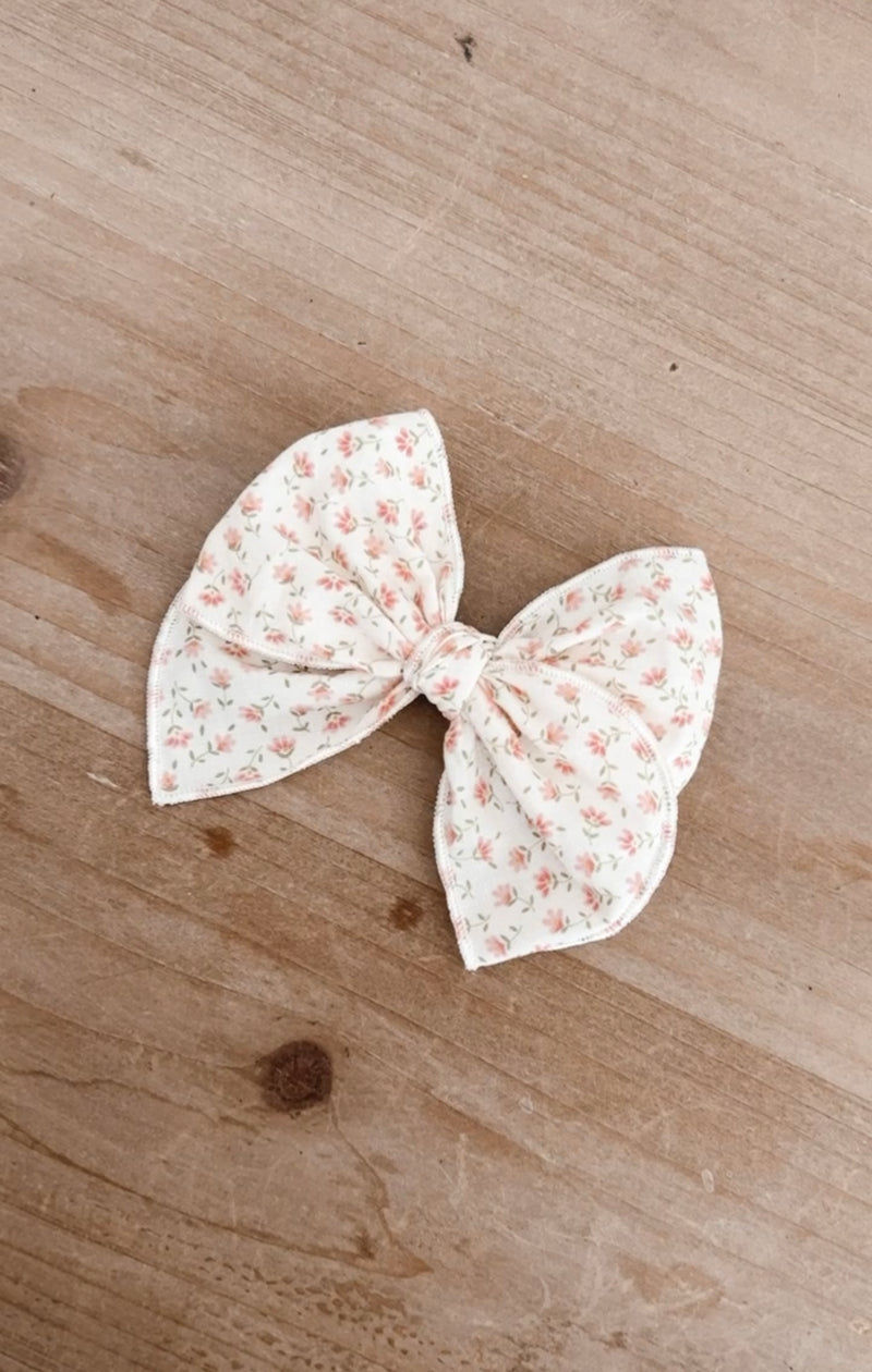 Rose Petal Pink Flower Bow