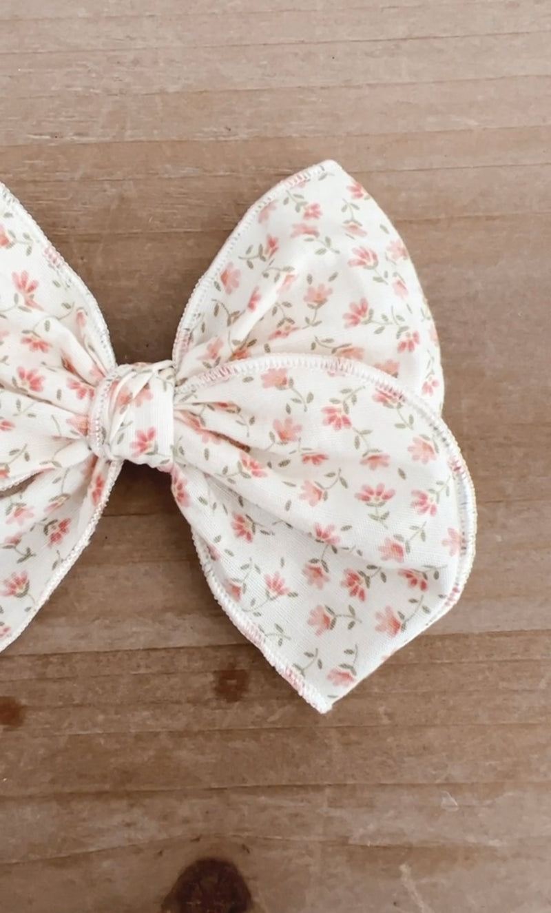 Rose Petal Pink Flower Bow