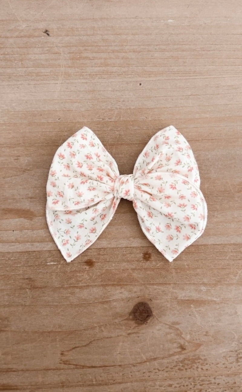 Rose Petal Pink Flower Bow