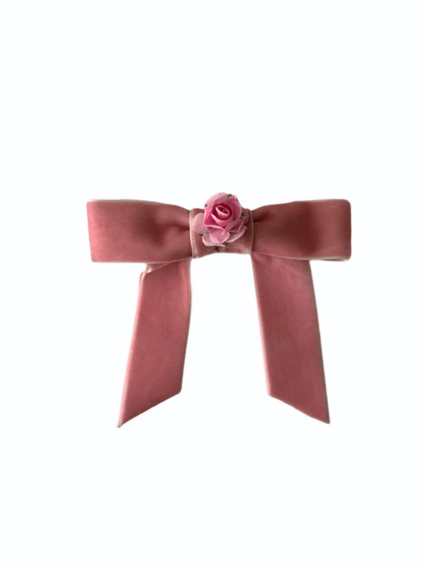 Rose Pink Ribbon Bow