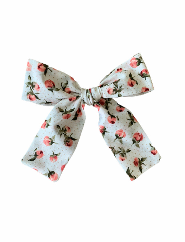 Delicate Rose Wide Bow