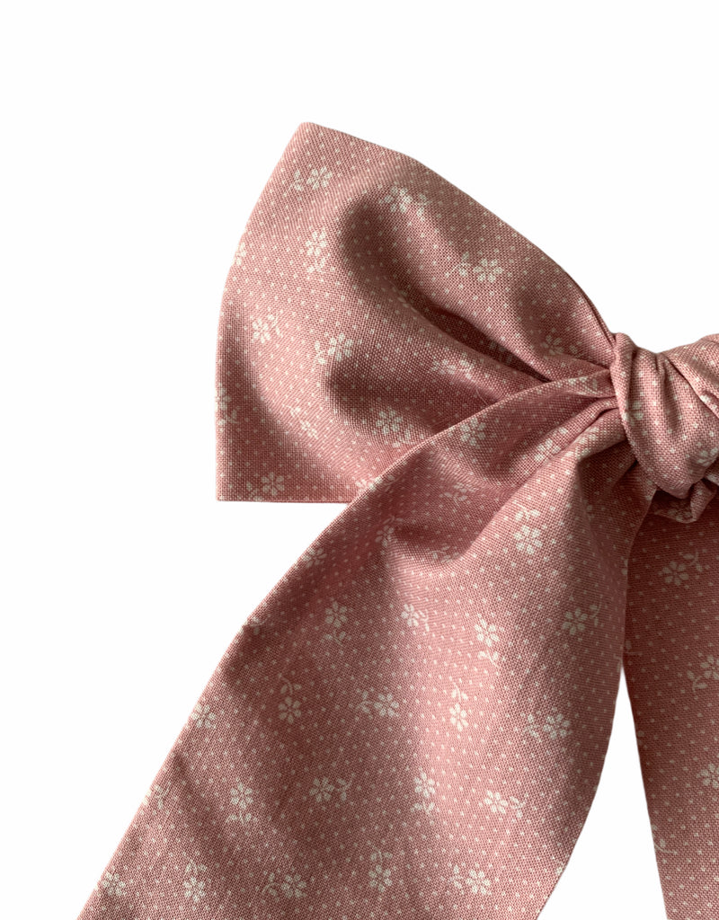 Pink Dainty Floral Bow