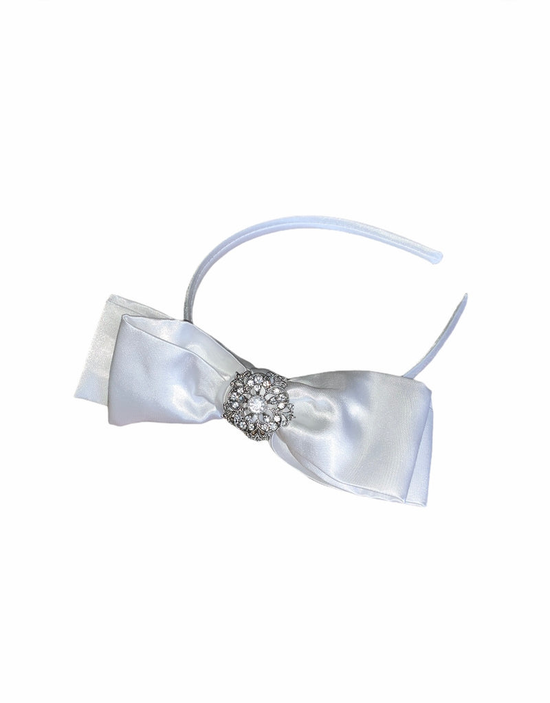 double white embellished headband