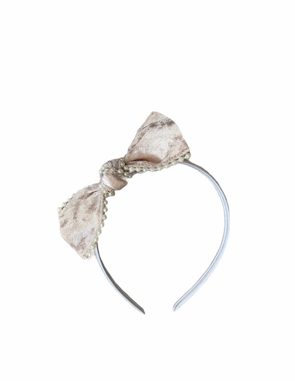 Champagne pearl headband