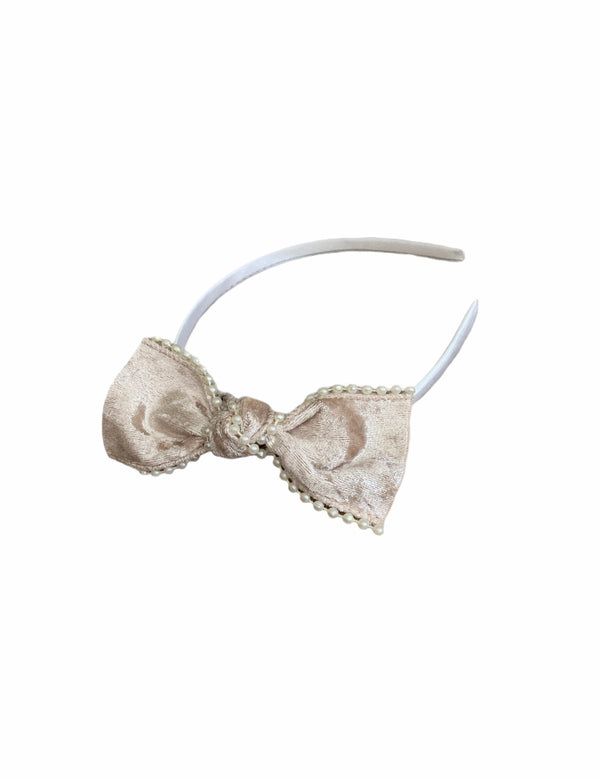 Champagne pearl headband