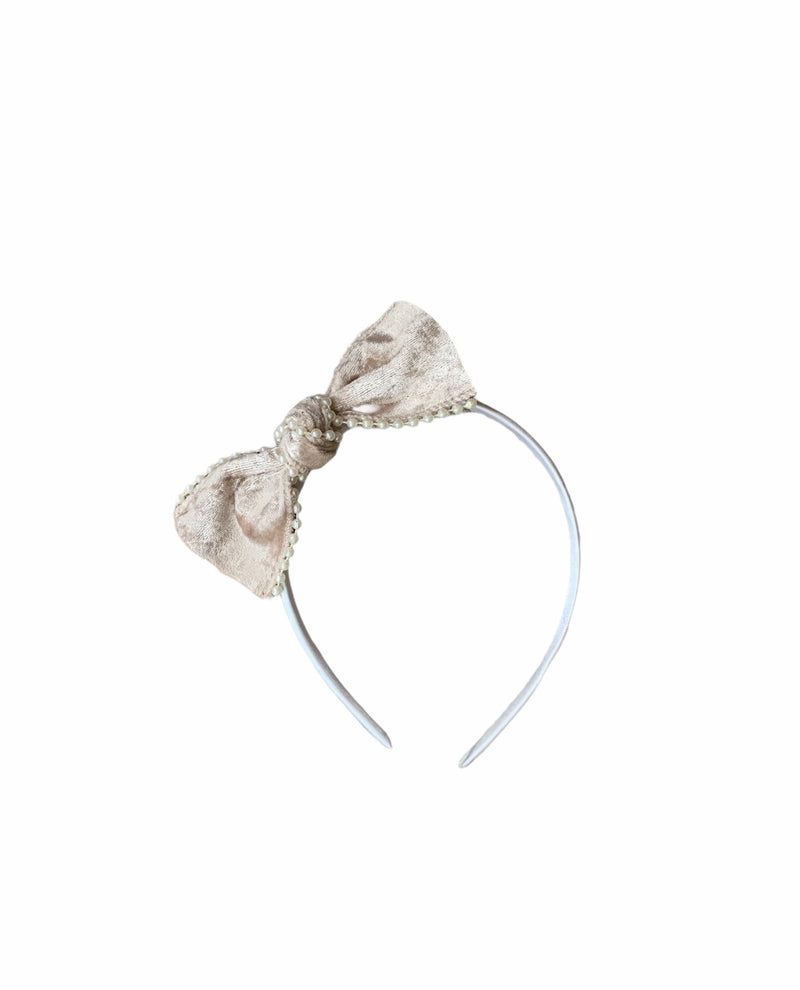 Champagne pearl headband