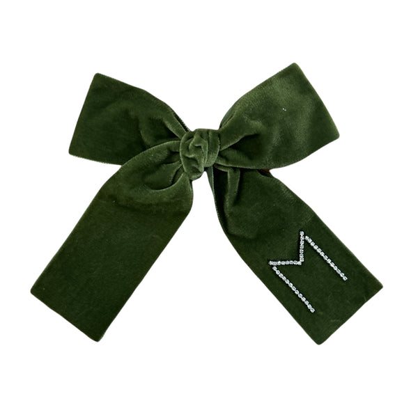 Personalized Rhinestone Crystal Midi Bow