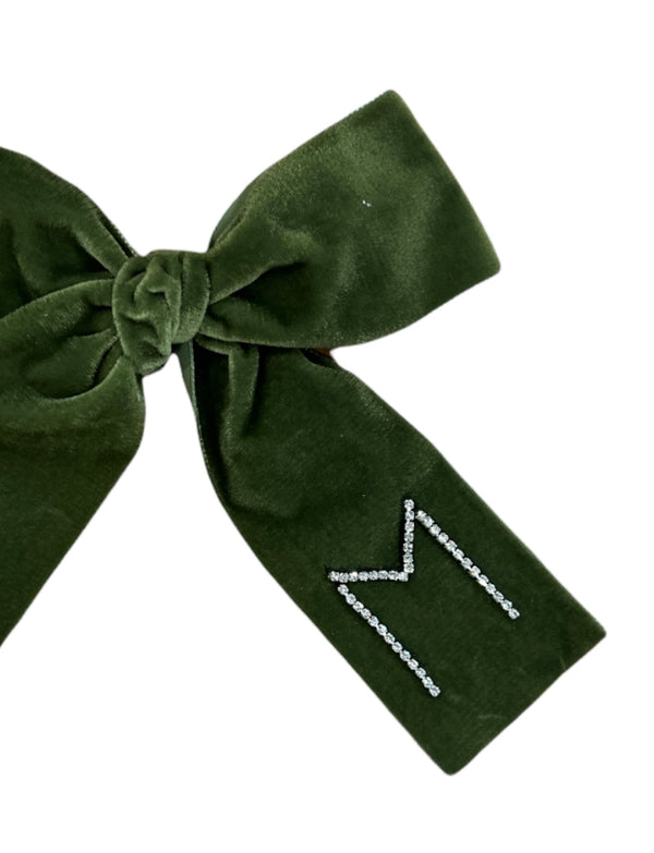 Personalized Rhinestone Crystal Midi Bow