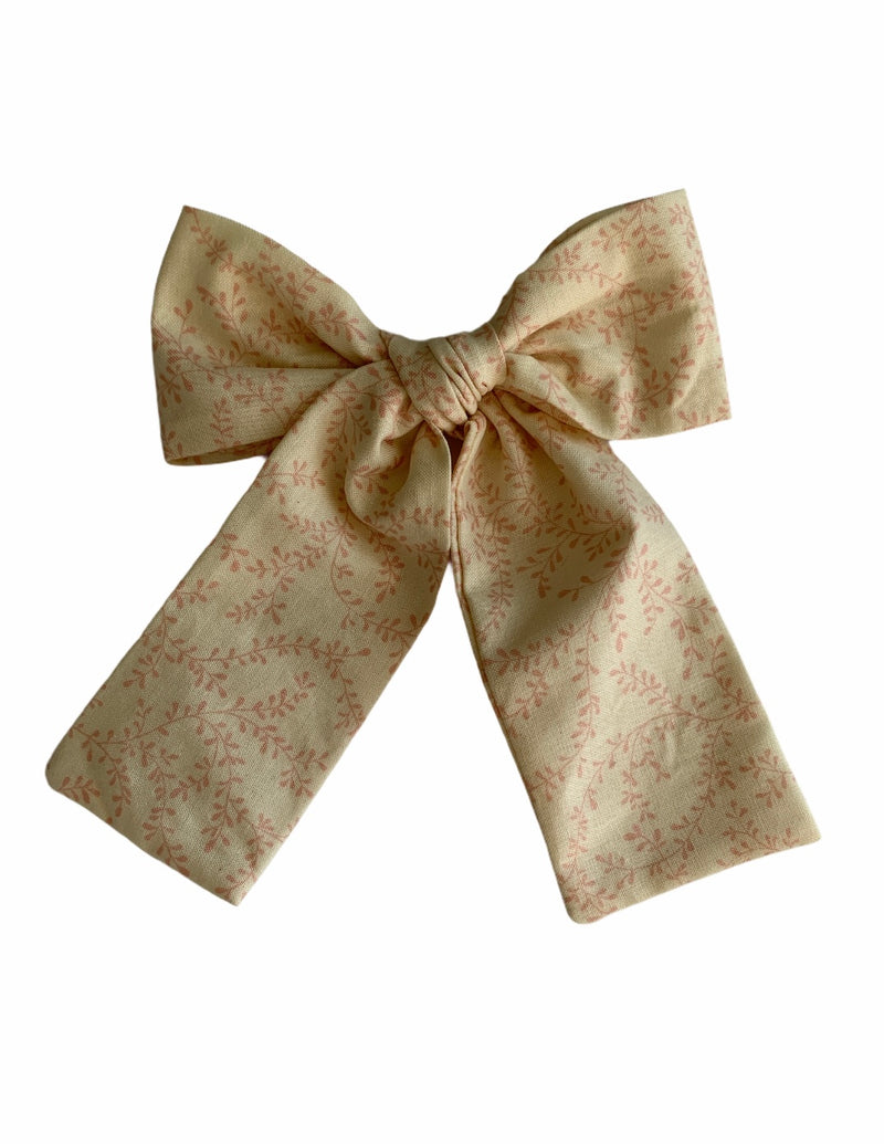 Cream Pink Bow