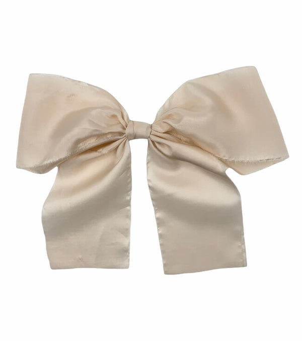 Peachy Pink Silk Bow