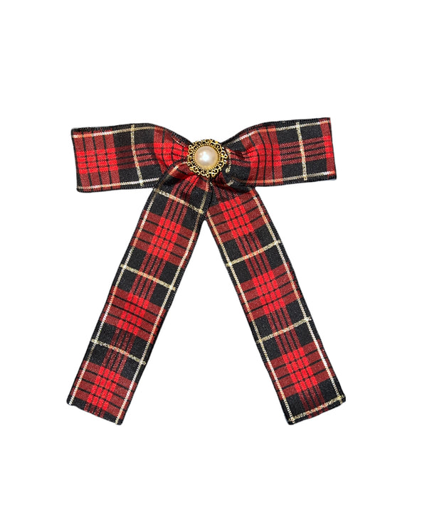 Christmas Stripe Embellished Bow