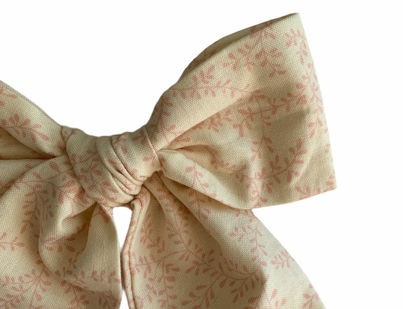 Cream Pink Bow