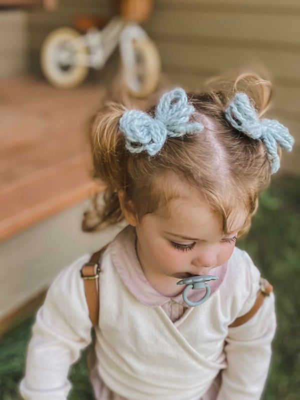 Baby Blue Fuzz Bow(s)