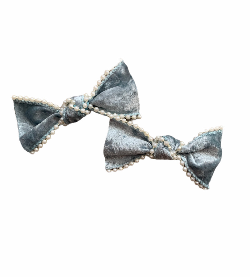 Pearl Blue Hair Bow(s)