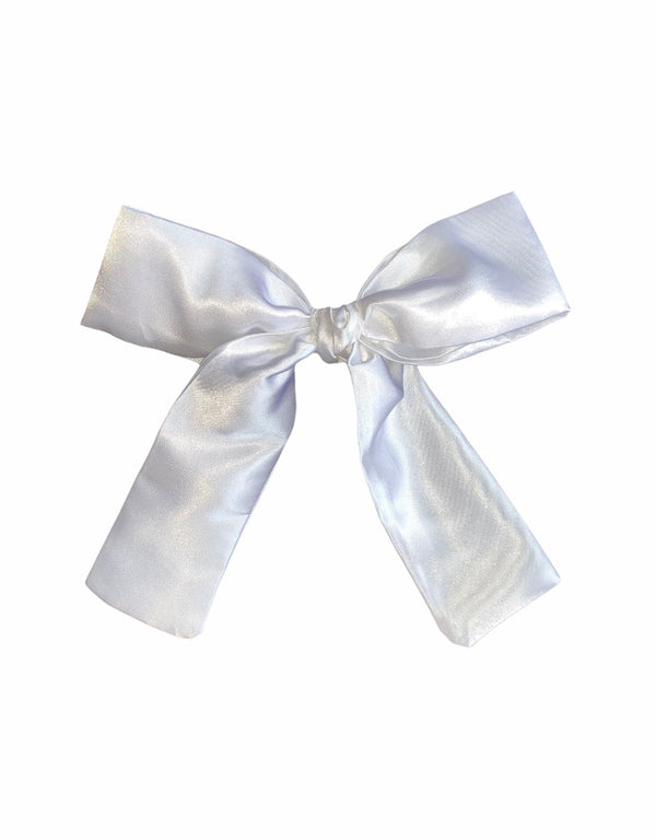 white gloss wide bow